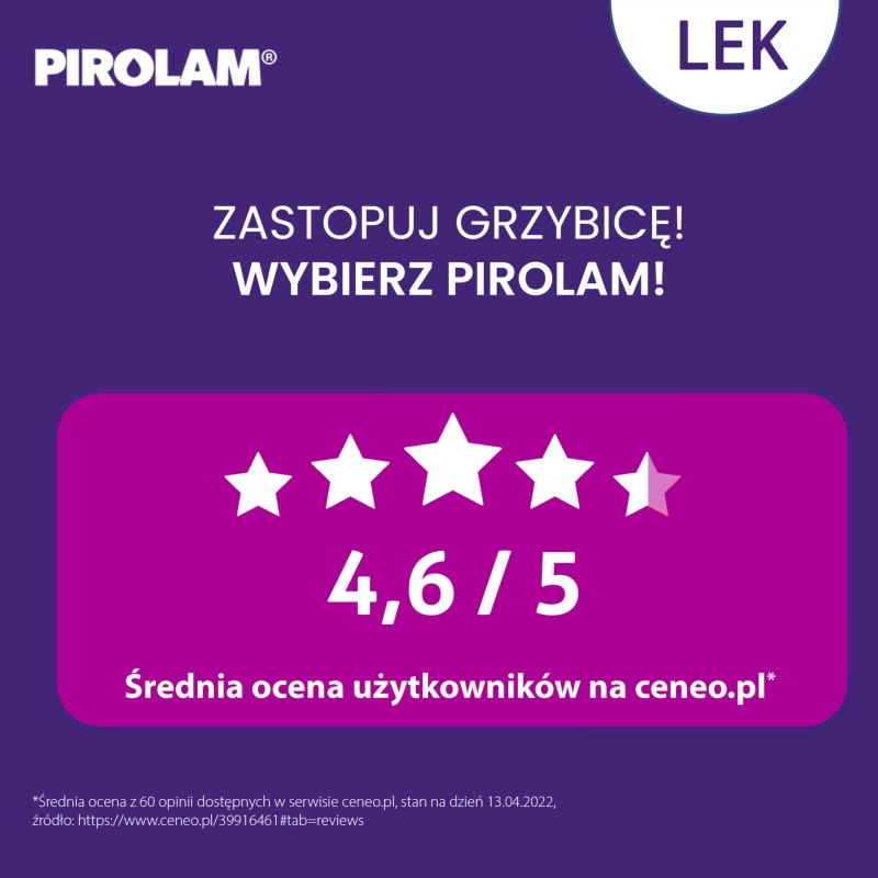 Pirolam, roztwór przeciwgrzybiczy do stosowania na skórę, butelka 30 ml