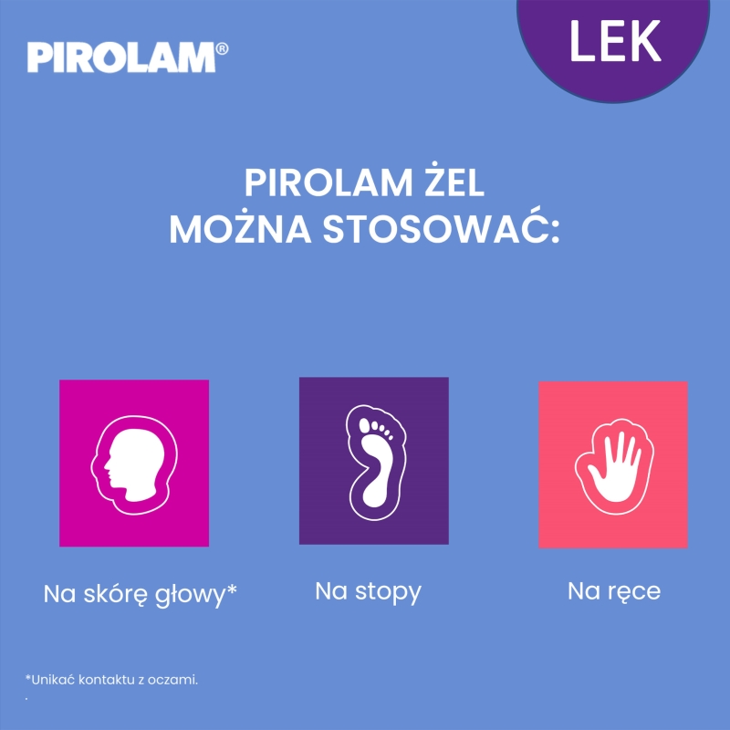 Pirolam, żel przeciwgrzybiczy do stosowania na skórę, tuba 20 g
