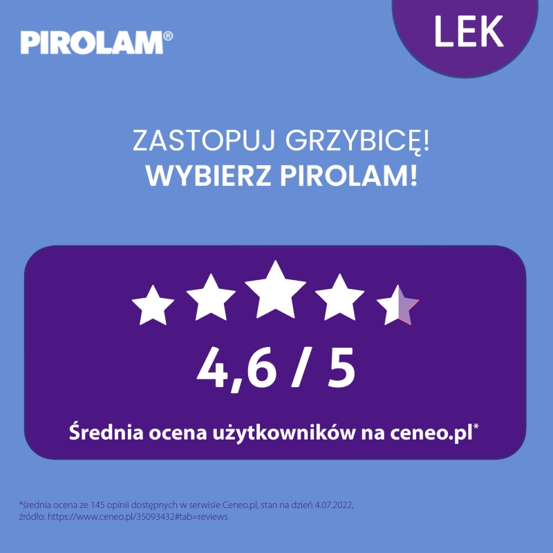 Pirolam, żel przeciwgrzybiczy do stosowania na skórę, tuba 20 g