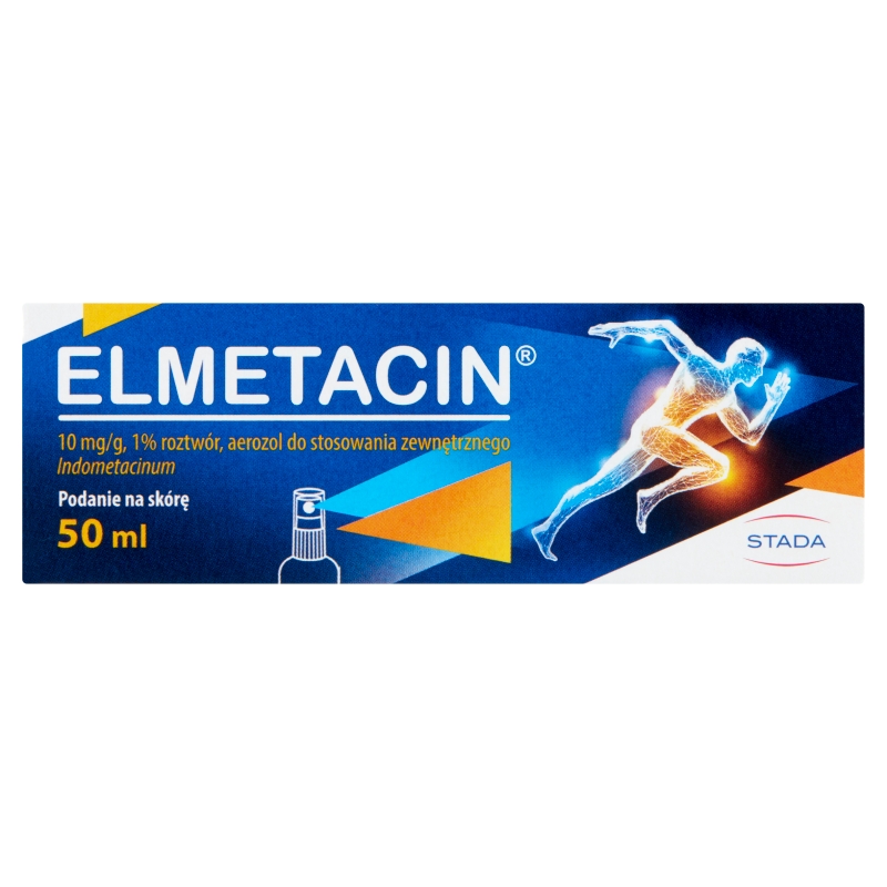 Elmetacin aerozol łagodzący ból i hamujący stan zapalny, butelka 50 ml