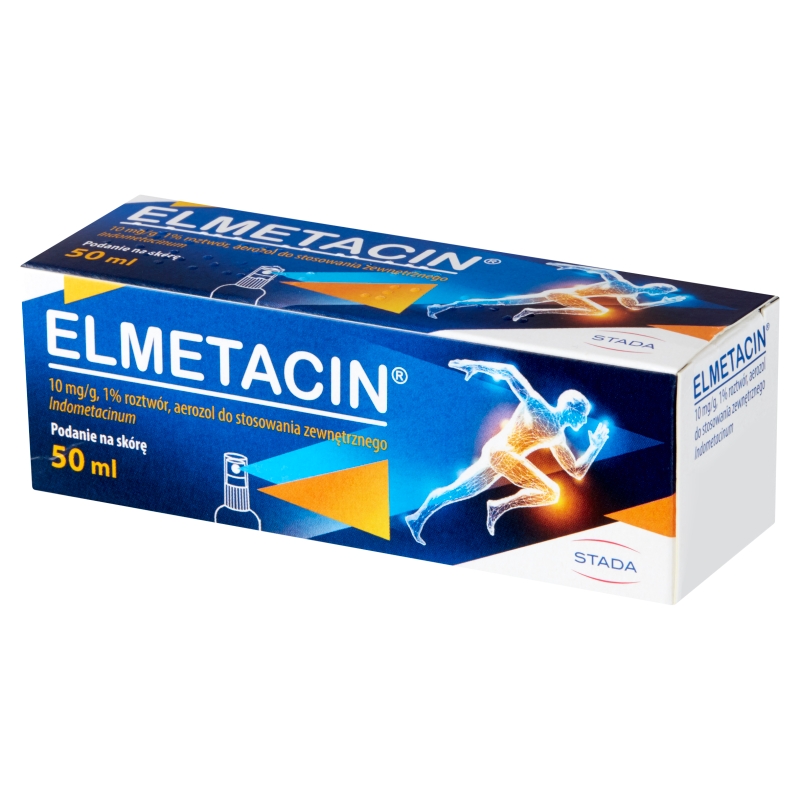 Elmetacin, aerozol łagodzący ból i hamujący stan zapalny, butelka 50 ml