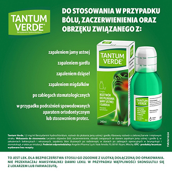 Tantum Verde , roztwór do płukania jamy ustnej, 240 ml