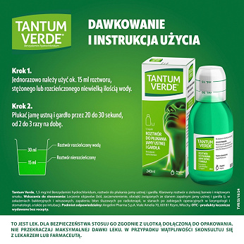 Tantum Verde , roztwór do płukania jamy ustnej, 240 ml