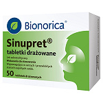 Sinupret tabletki na ostre i przewlekłe stany zapalne zatok, 50 szt.