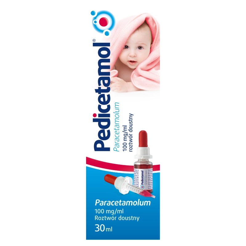 Pedicetamol roztwór na gorączkę u dzieci, butelka 30 ml