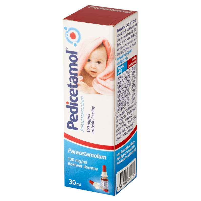 Pedicetamol, roztwór na gorączkę u dzieci, butelka 30 ml
