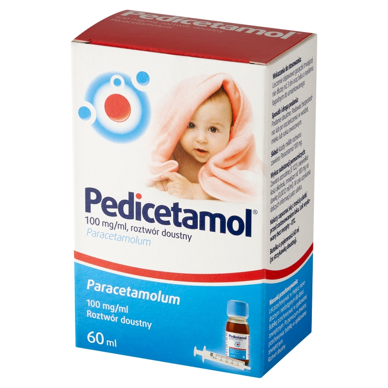 Pedicetamol, roztwór na gorączkę u dzieci, butelka 60 ml KRÓTKA DATA 31.08.2026