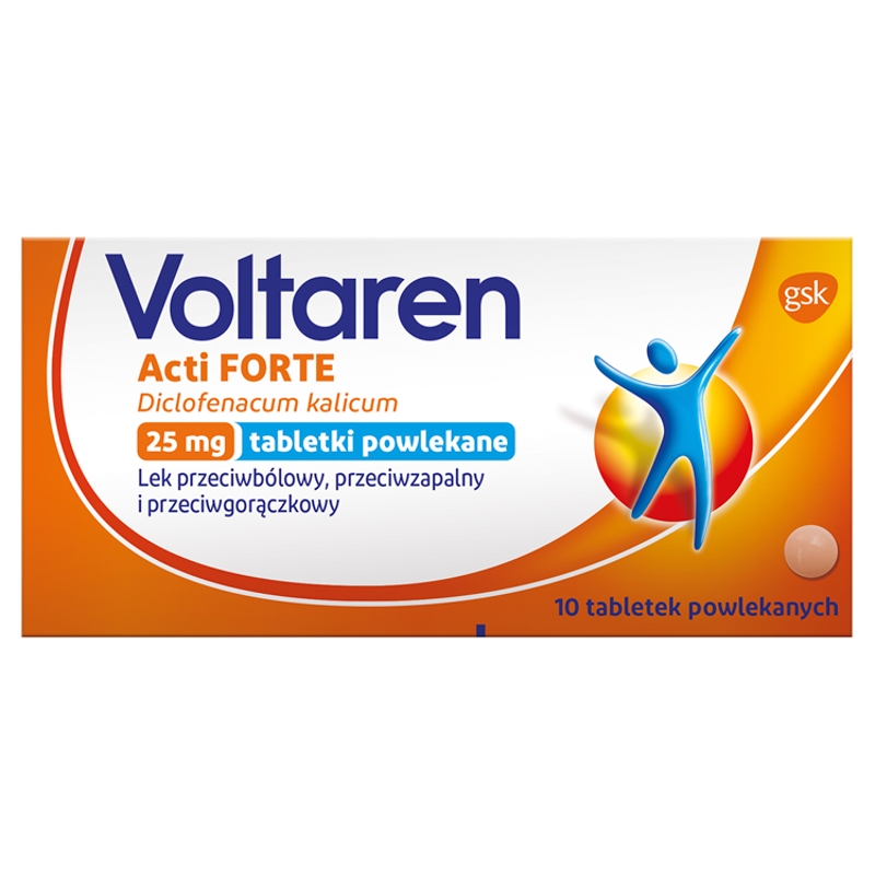 Voltaren Acti Forte , tabletki przeciwbólowe, przeciwzapalne, przeciwgorączkowe, 10 szt.
