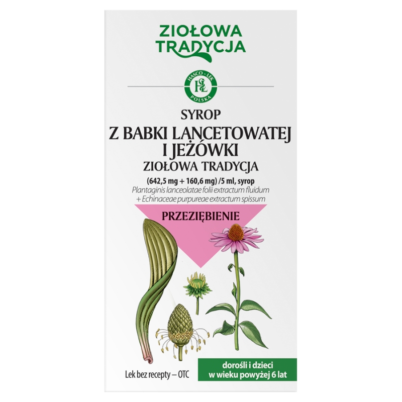 Ziołowa Tradycja syrop z babki lancetowatej i jeżówki, 125 g