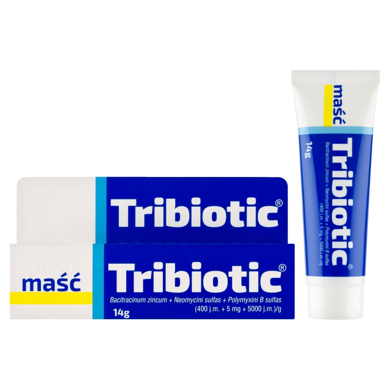 Tribiotic, maść bakteriobójcza na rany, zadrapania, oparzenia, tuba 14 g