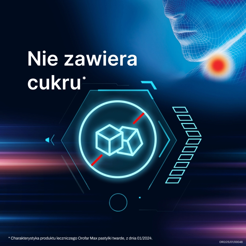 Orofar MAX, pastylki twarde na ból gardła i infekcje jamy ustnej, 30 szt.