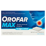 Orofar MAX pastylki twarde na ból gardła i infekcje jamy ustnej, 30 szt.
