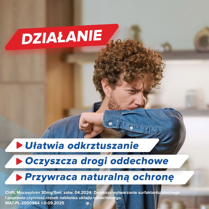 Mucosolvan, syrop wykrztuśny, rozrzedzający wydzielinę, butelka 200 ml