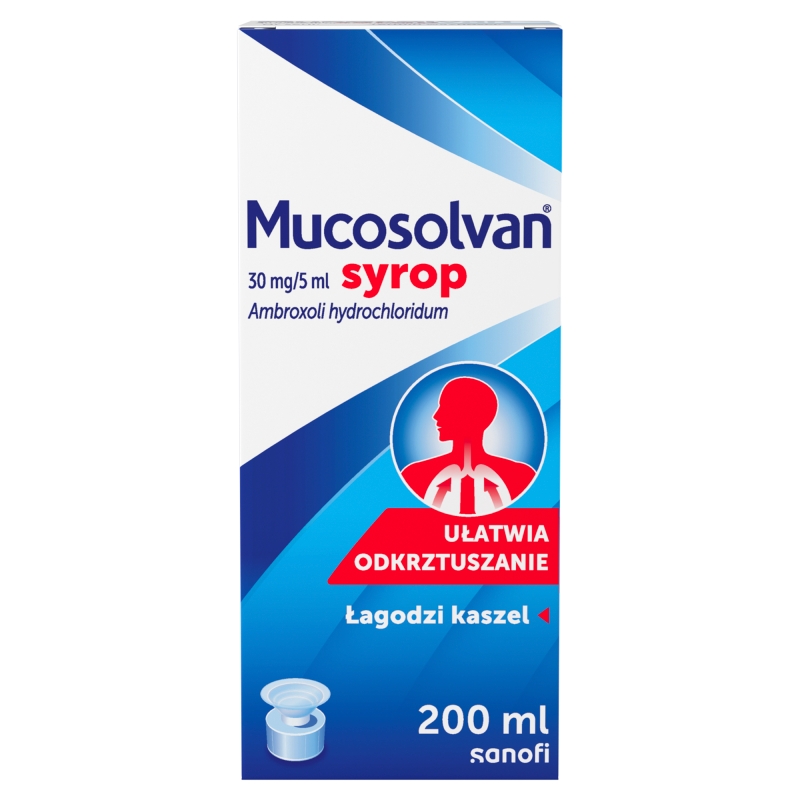 Mucosolvan, syrop wykrztuśny, rozrzedzający wydzielinę, butelka 200 ml