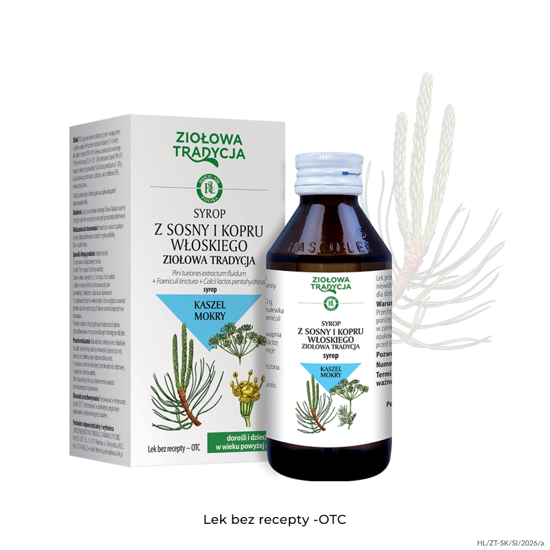 Ziołowa Tradycja, syrop z sosny i kopru włoskiego, 125 g