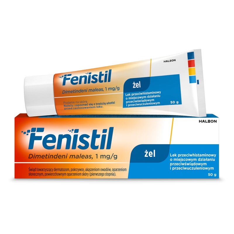 Fenistil , żel o działaniu przeciwświądowym i przeciwuczuleniowym, 50 g