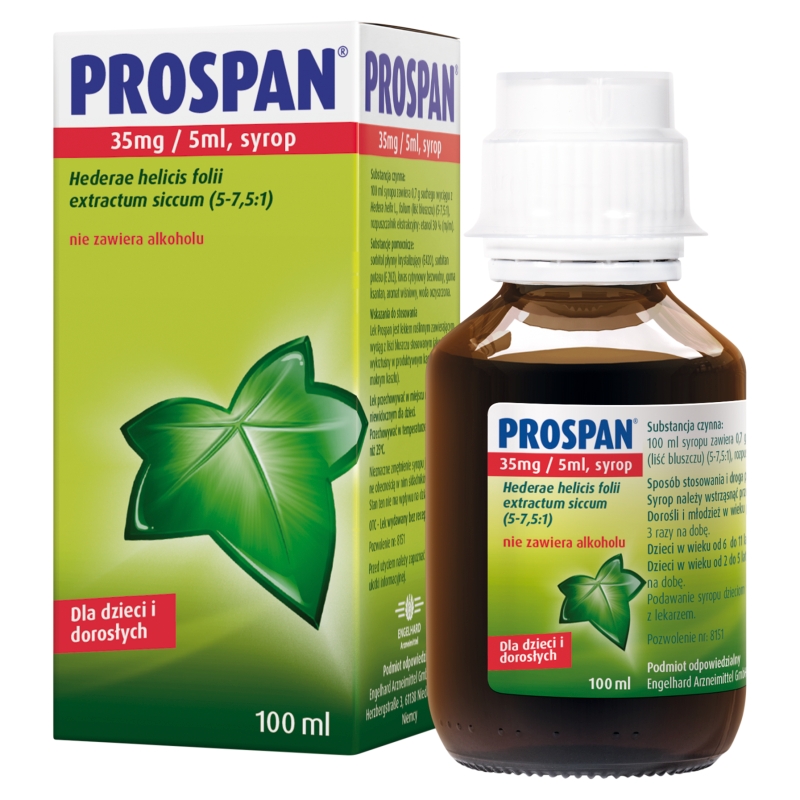Prospan, syrop wykrztuśny na kaszel mokry, butelka 100 ml