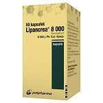 Lipancrea 8000 kapsułki na upośledzenie czynności trzustki, 50 szt.