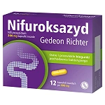 Nifuroksazyd Gedeon Richter kapsułki o działaniu przeciwbiegunkowym, 12 szt.