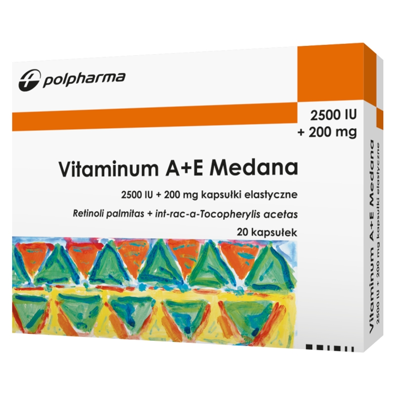 Vitaminum A+E Medana kapsułki na niedobór witamin A i E, 20 szt.