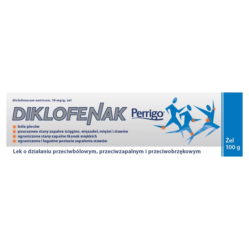 Diklofenak Perrigo żel przeciwbólowy, przeciwzapalny, przeciwobrzękowy, tuba 100 g
