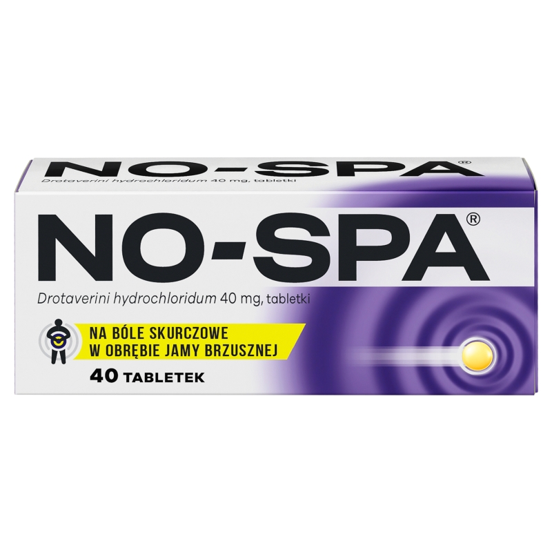 NO-SPA, tabletki rozkurczowe na ból brzucha, 40 szt.
