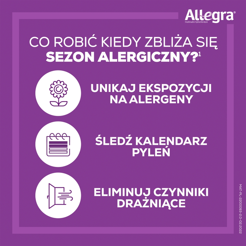 Allegra, tabletki na alergię sezonową, 10 szt.