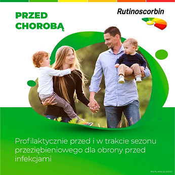 Rutinoscorbin, tabletki powlekane na odporność z witaminą C, 150 szt.