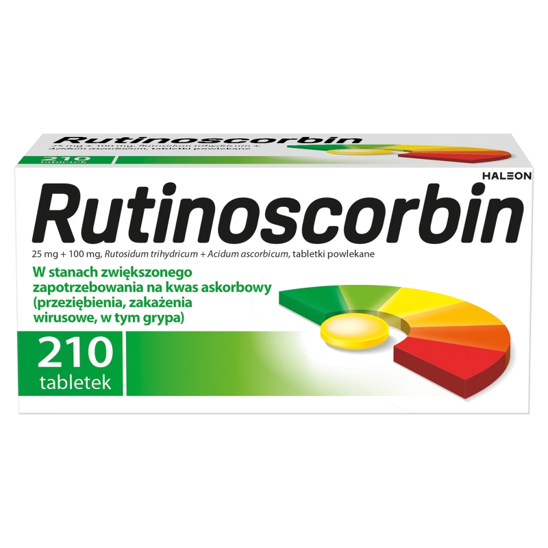 Rutinoscorbin, tabletki z witaminą C wspomagającą odporność, 210 szt.