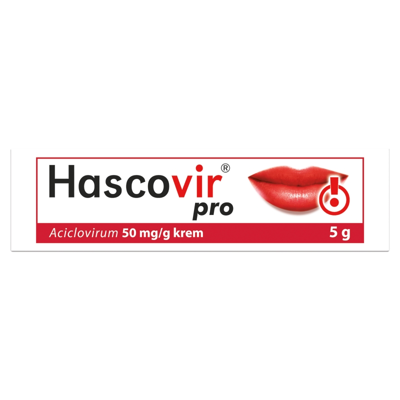 Hascovir pro krem do miejscowego leczenia opryszczki wargowej, tuba 5 g