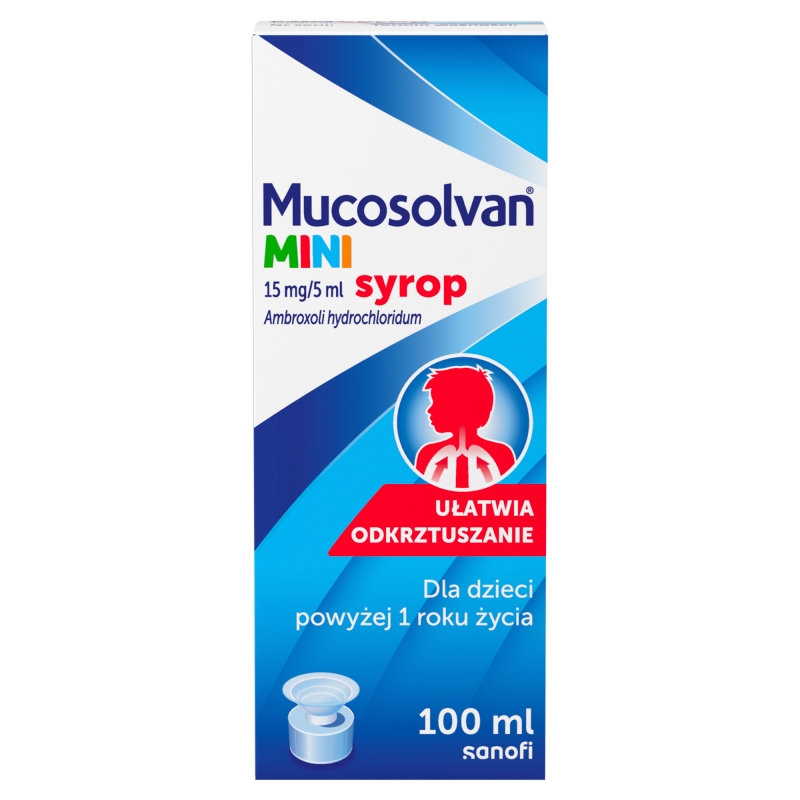 Mucosolvan Mini syrop wykrztuśny, rozrzedzający wydzielinę dla dzieci, butelka 100 ml