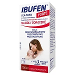 Ibufen dla dzieci Forte przeciwbólowy o smaku truskawkowym, butelka 100 ml
