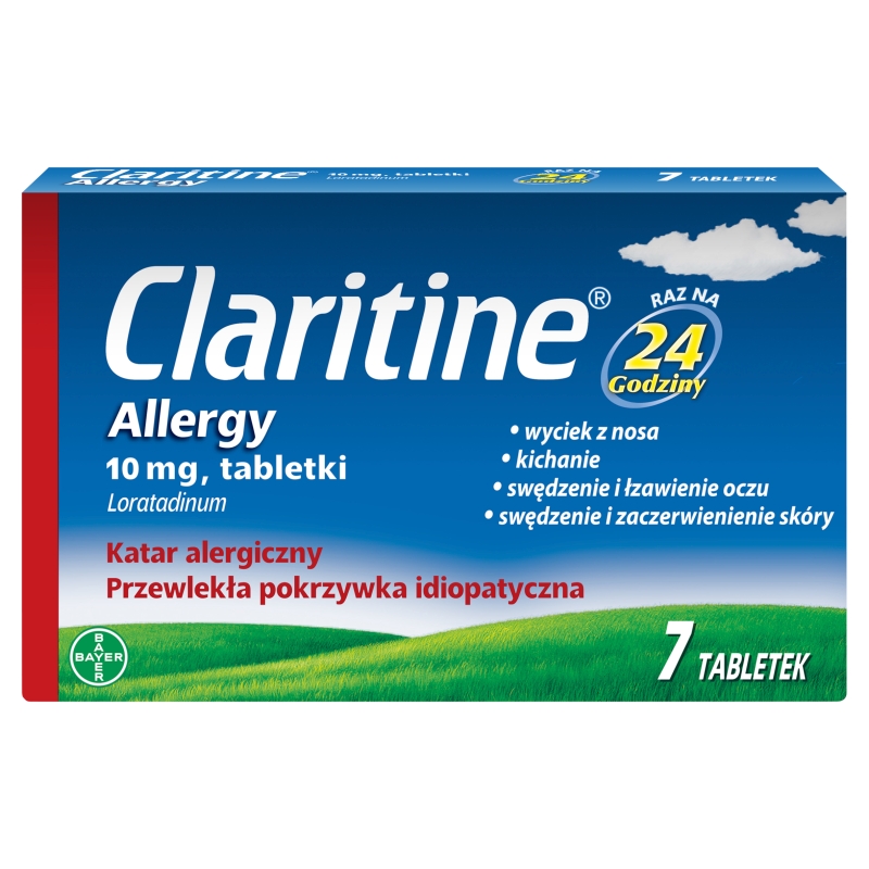 Claritine Allergy, tabletki na objawy alergii, 7 szt.