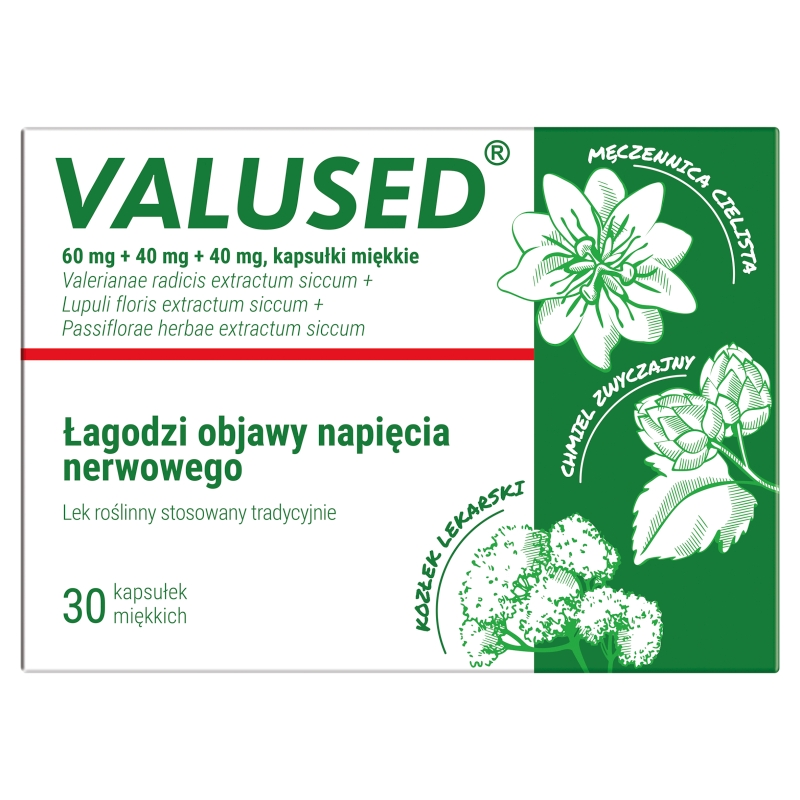 Valused kapsułki miękkie na uspokojenie , 30 szt.