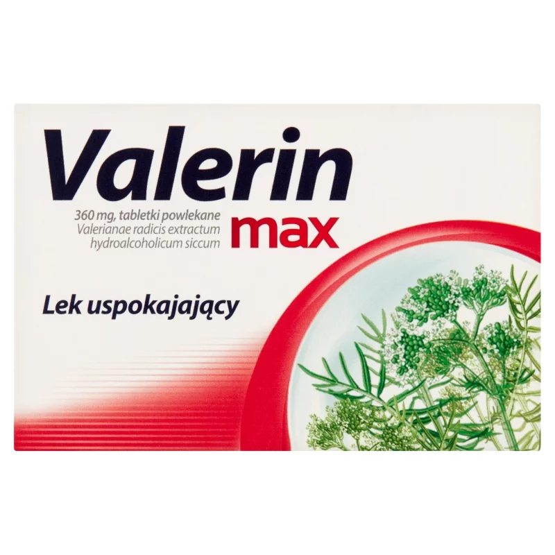 Valerin max, tabletki uspokajające w stanach napięcia nerwowego i niepokoju, 10 szt.