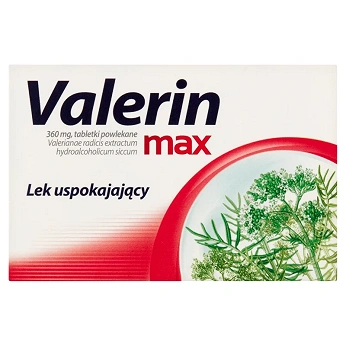 Valerin max, tabletki uspokajające w stanach napięcia nerwowego i niepokoju, 10 szt.