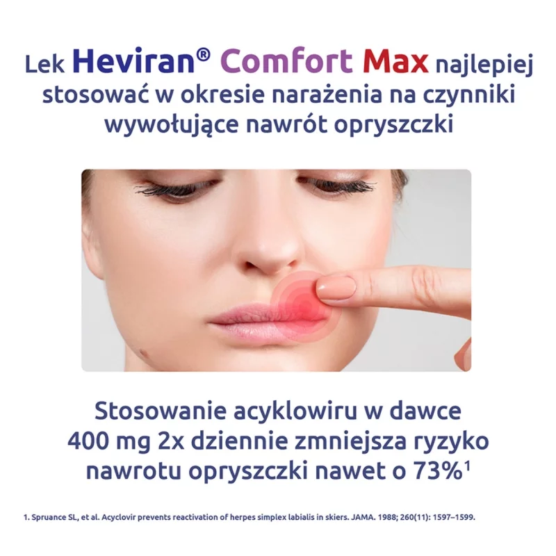 Heviran Comfort MAX, tabletki na nawracającą opryszczkę, 0,4 g, 30 szt.