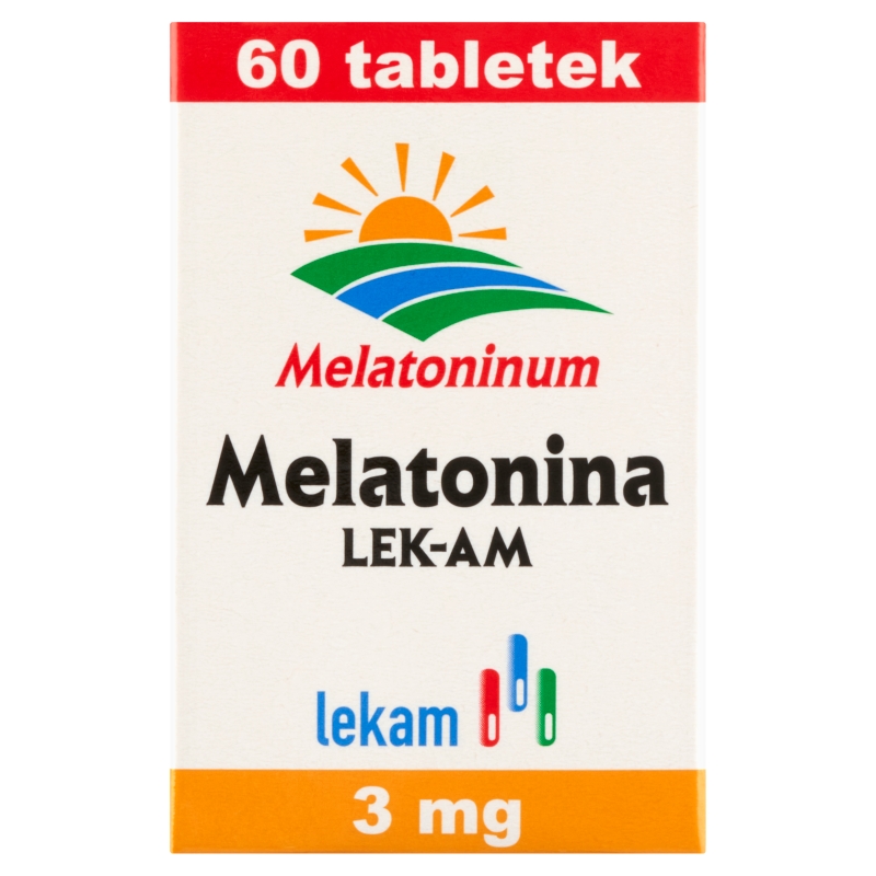 Melatonina LEK-AM tabletki na zaburzenia rytmu snu i czuwania, 60 szt.
