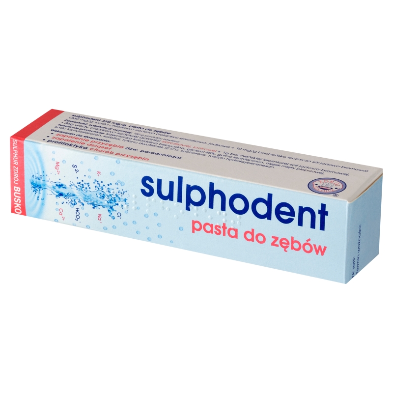 Sulphodent, pasta do zębów do stososowania przy zapaleniach dziąseł i przyzębia, 60 g