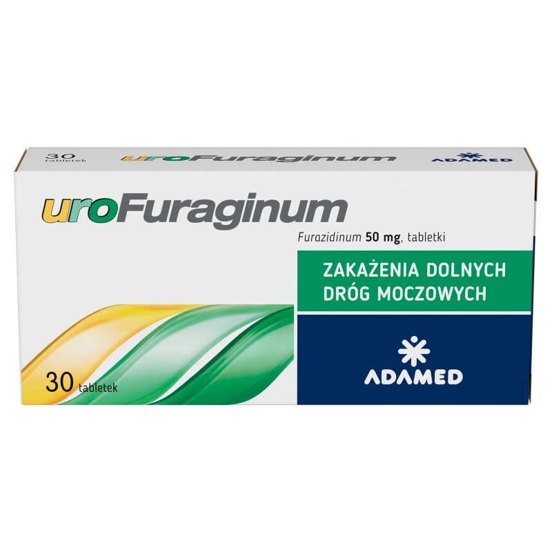 Urofuraginum, tabletki na zakażenie dolnych dróg moczowych, 30 szt.