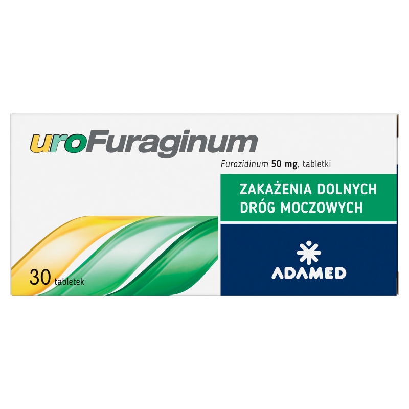Urofuraginum tabletki na zakażenie dolnych dróg moczowych, 30 szt.