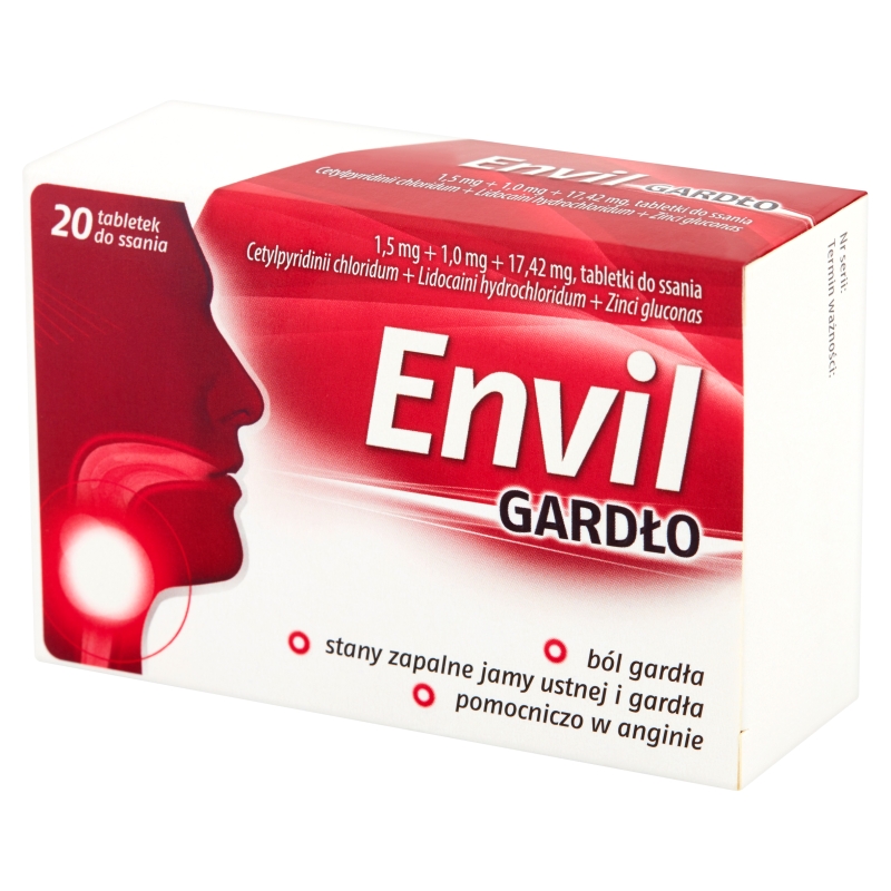 Envil gardło , tabletki na ból gardła, 20 szt.