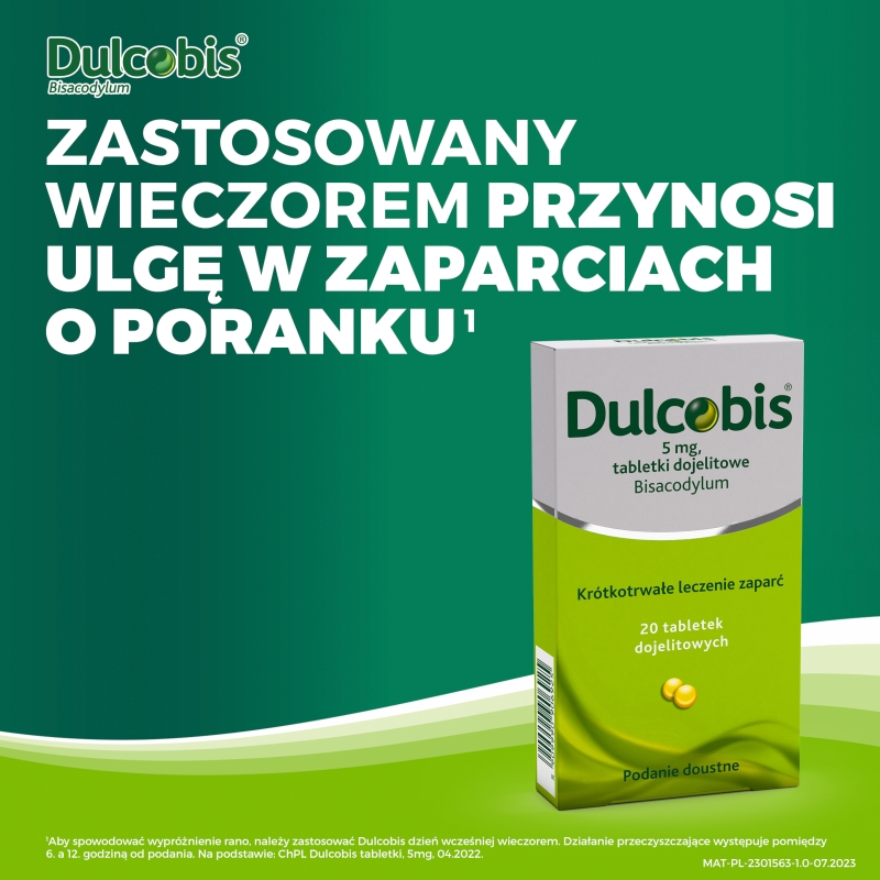 Dulcobis, tabletki na zaparcia, 20 szt.