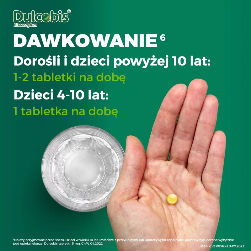 Dulcobis, tabletki do krótkotrwałe leczenie zaparć, 60 szt.