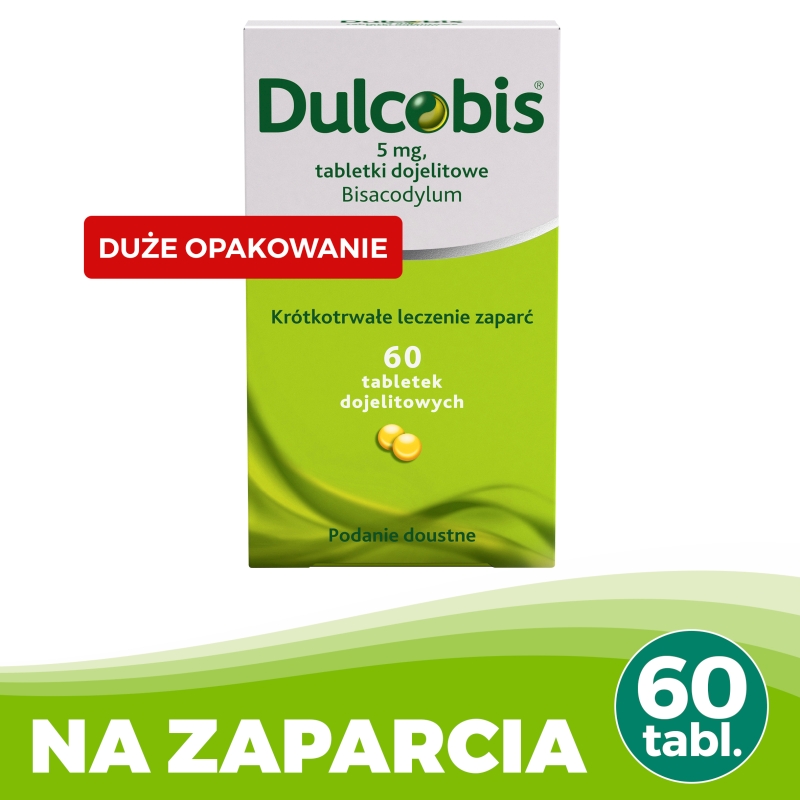 Dulcobis, tabletki do krótkotrwałe leczenie zaparć, 60 szt.