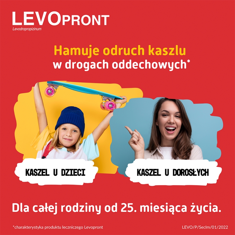Levopront, syrop na kaszel suchy dla dzieci od 2 lat i dorosłych, butelka 120 ml