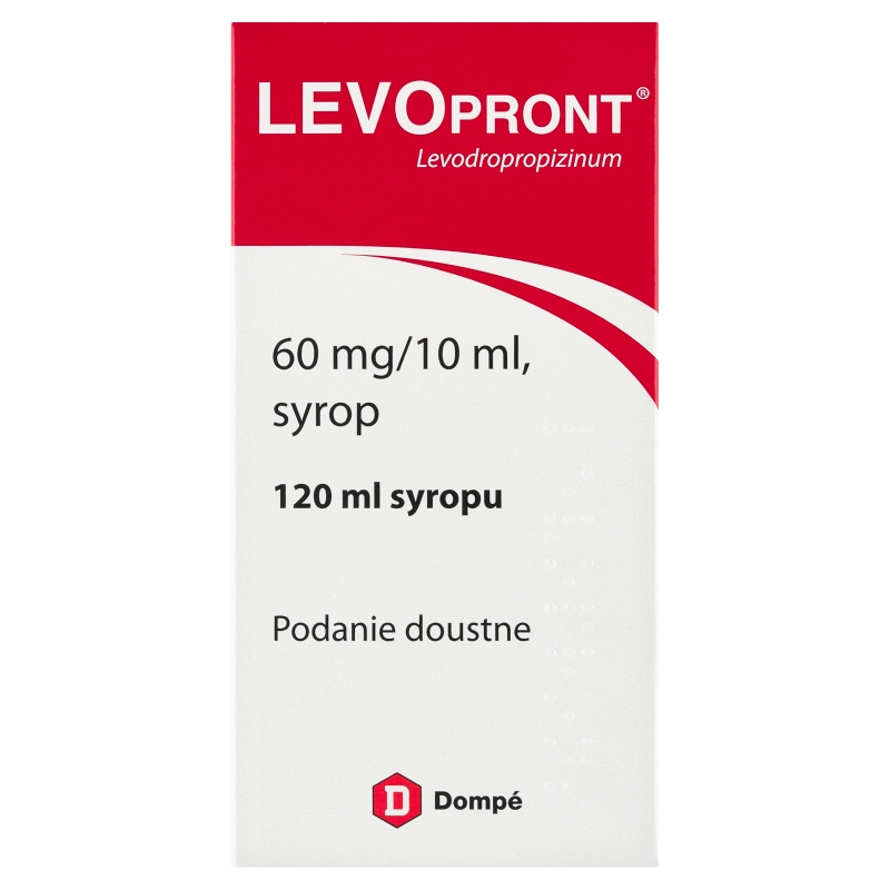 Levopront syrop na kaszel suchy dla dzieci od 2 lat i dorosłych, butelka 120 ml