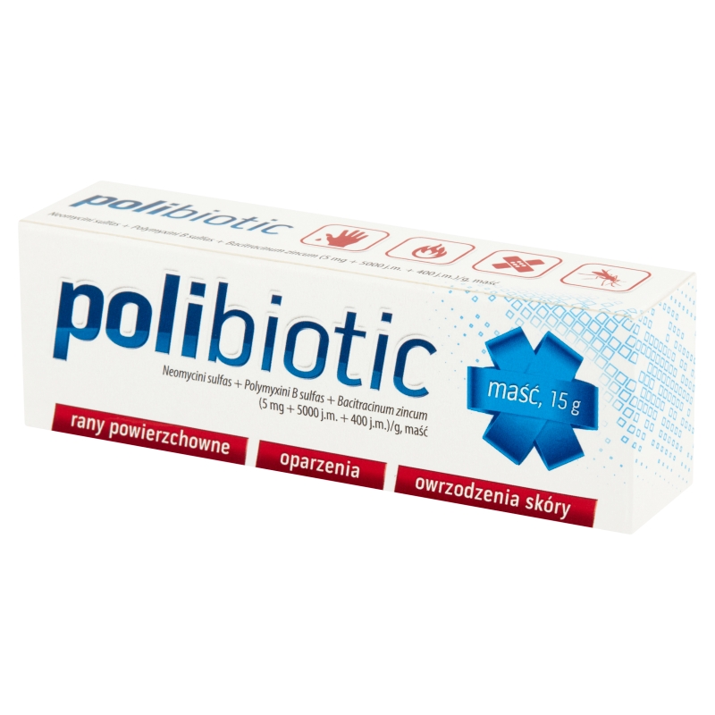 Polibiotic, maść na drobne rany skórne, 15 g
