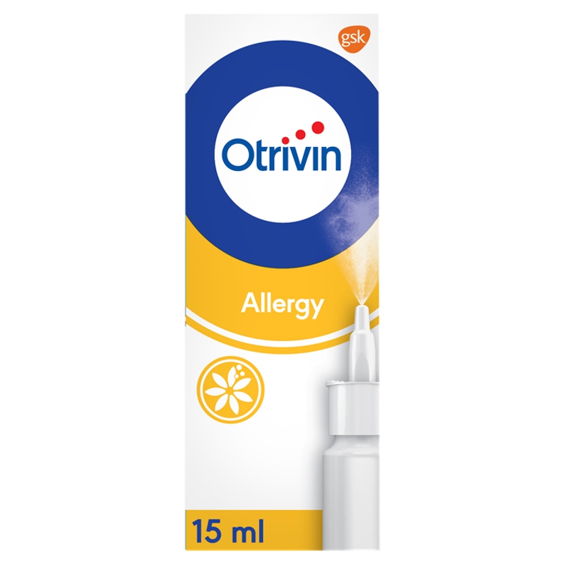 Otrivin ALLERGY, aerozol do nosa ułatwiający oddychanie i zmniejszający katar, butelka 15 ml