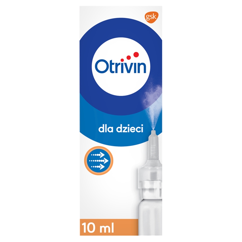 Otrivin 0,05% dla dzieci, aerozol do nosa nawilżający oraz ułatwiający oddychanie, butelka 10 ml